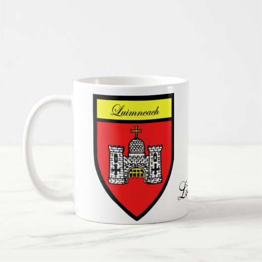 Landkreislimerick-Karten-u. Wappen-Tassen Kaffeetasse (Links)