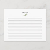 Landküche | Brautparty-Rezept-Karte Begleitkarte (Rückseite)