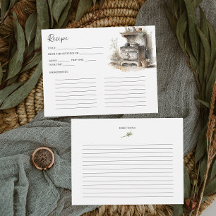 Landküche Brautparty-Rezeptkarte Begleitkarte
