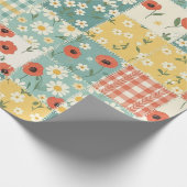Landküchen-Blumenmuster Geschenkpapier (Ecke)
