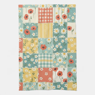 Landküchen-Blumenmuster Geschirrtuch