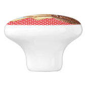 Landküchen-Schublade mit Monogramm Keramikknauf (Seitenansicht)