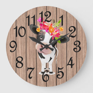 Landkuh Große Wanduhr