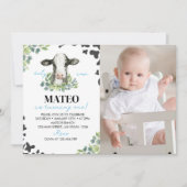 Landkühe Einladung zum ersten Geburtstag Foto (Vorderseite)