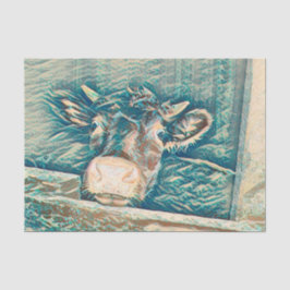 Landkühe im Stall Rustikale Aquamarine braune Huse Seidenpapier