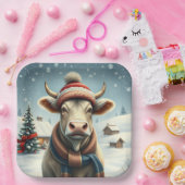 Landkühe in Preppy Winter Attraktion und Hat Winte Pappteller (Party)