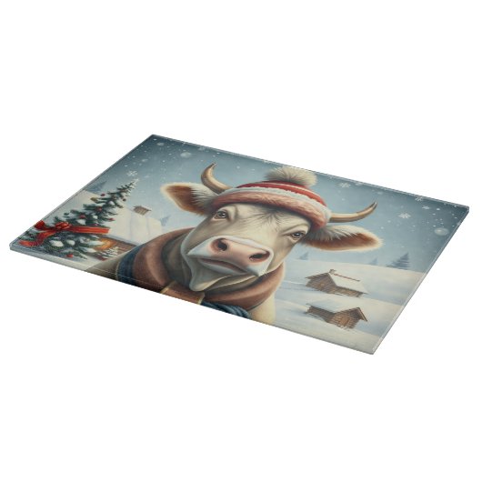 Landkühe in Preppy Winter Attraktion und Hat Winte Schneidebrett (Ecke)