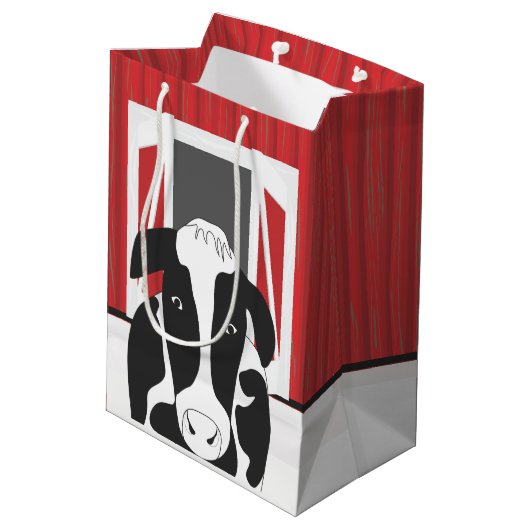 Landkühe mit Barn MGB Mittlere Geschenktüte (Rückseite Schrägansicht)