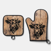 Landkühe Ofenhandschuh & Topflappen-Set (Vorderseite)