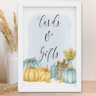 Landkürbis Herbstkarten und Geschenke Poster