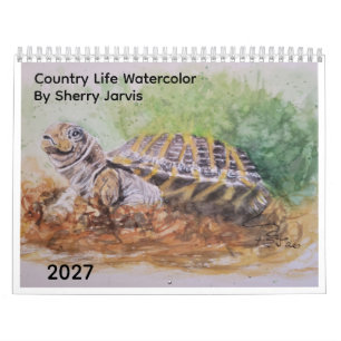 Landleben Aquarell von Sherry Kalender