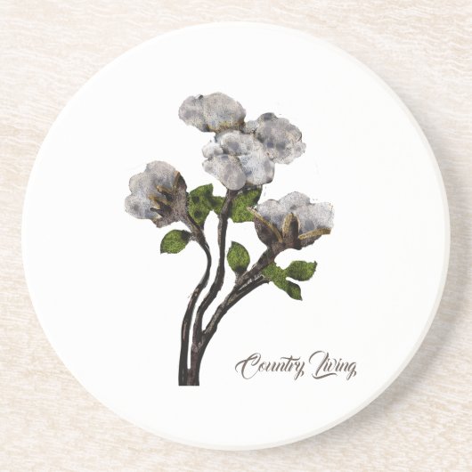 Landleben Baumwolldesign Getränkeuntersetzer (Vorne)