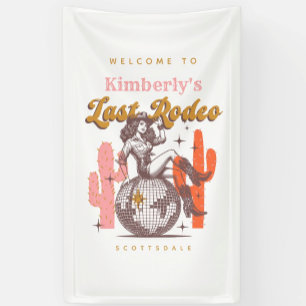 Landleben-Cowgirl Letztes Rodeo-Junggesellinnenabs Banner
