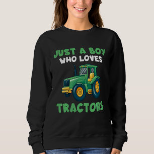 Landleben Für Kinder Nur Ein Junge Der Traktoren L Sweatshirt