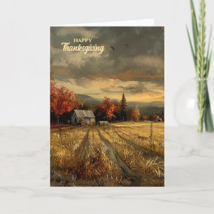 Landleben Herbst Land Erntedankfest Feiertagskarte