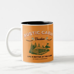 Landleben in der Hütte ist besser Zweifarbige Tasse