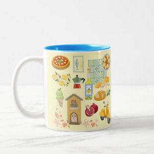 Landleben Italien Zweifarbige Tasse
