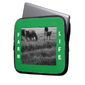 Landleben, Kuhfamilie Laptopschutzhülle (Vorderseite Links)