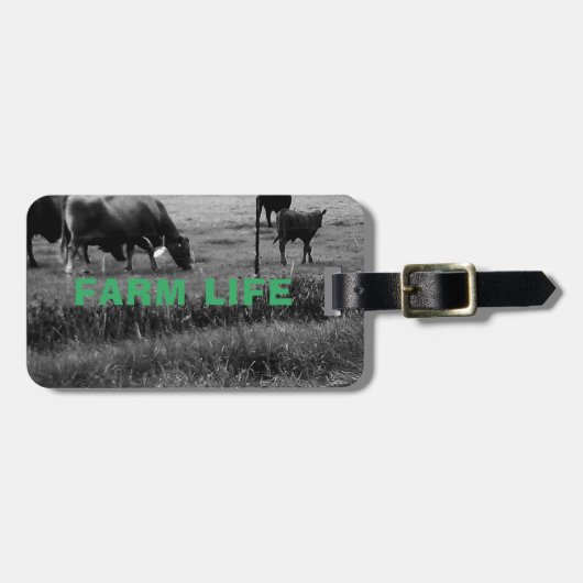 Landleben, Kuhgewächse Gepäckanhänger (Vorderseite horizontal)