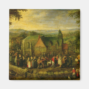 Landleben mit einer Hochzeits-Szene Magnet