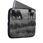 Landleben ohne Text, Kuhfamilie Laptopschutzhülle (Vorne Rechts)