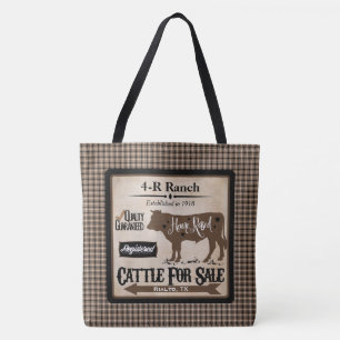 Landleben-Ranch-Ähnliche personalisierte Tasche