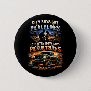 Landleute haben Pickup-Trucks Button