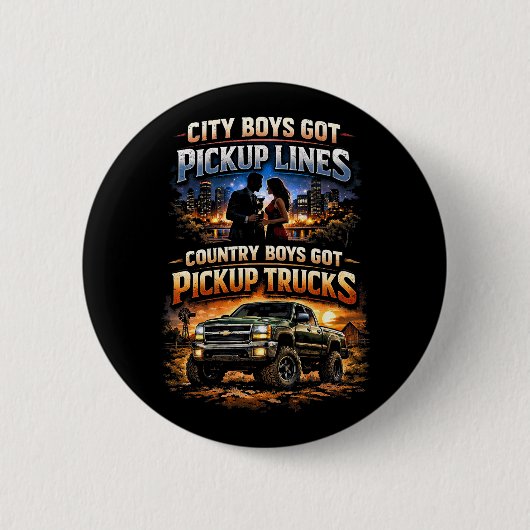 Landleute haben Pickup-Trucks Button (Vorderseite)