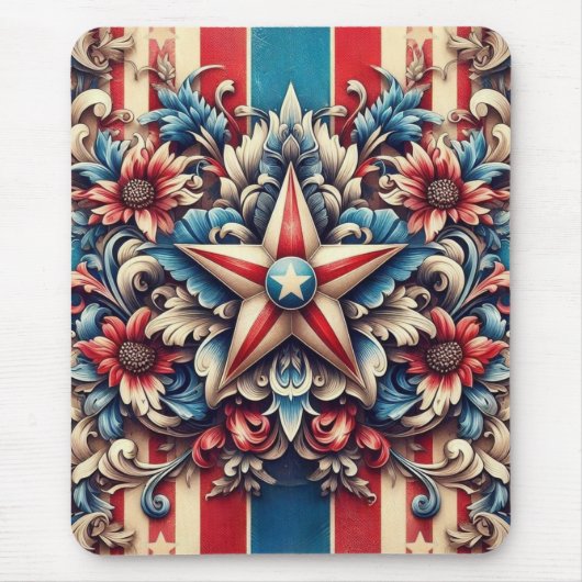 ländlich/antik USA/patriotisch Mousepad (Vorne)