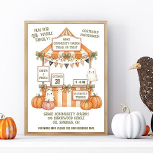Ländlich-chic Halloween-Party 'Trunk or Treat' Poster