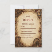 Ländlich-elegante Ranch RSVP Karte (Vorderseite)
