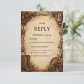 Ländlich-elegante Ranch RSVP Karte (Stehend Vorderseite)