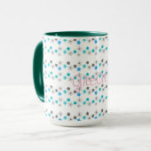 Ländlich moderne Blumenmuster Tasse (Vorderseite Links)