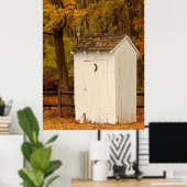Ländlich - Outhouse - Wenn die Natur ruft Poster (Heimbüro)