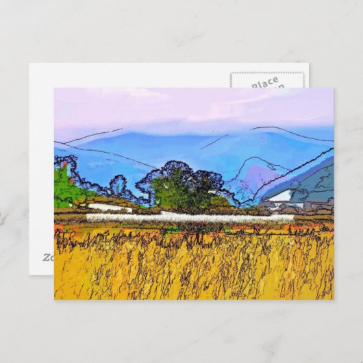 LÄNDLICH POSTKARTE (Vorne/Hinten)