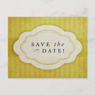 Ländlich Vintage Golden Gelb Save the Dates Date