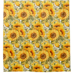 Ländliche Americana-Sonnenblumen-Duschvorhänge Duschvorhang