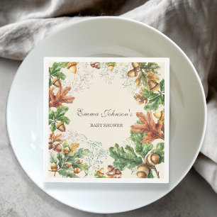 Ländliche Baby-Party zur Herbstzeit Serviette