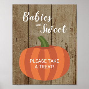 Ländliche Babys Sind Süße Herbst-Kürbis-Baby-Party Poster