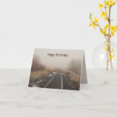 Ländliche Bahnstrecken zum Geburtstag glücklich Karte (Gelbe Blume)