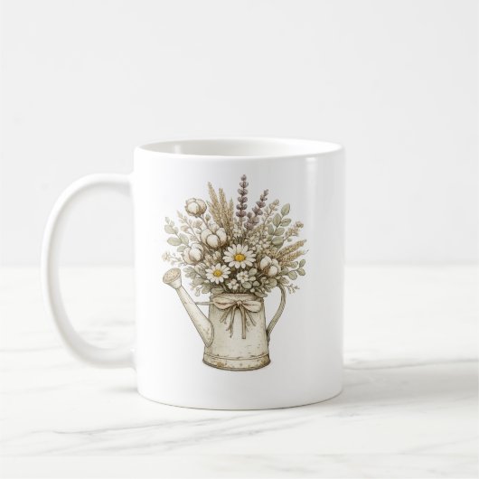 Ländliche Bauernhaus-Gießkanne Kaffeetasse (Links)