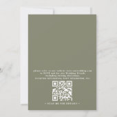 Ländliche Berghochzeit Eleganter QR-Code Einladung (Rückseite)