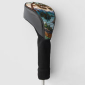 Ländliche Berglandschaft Buntglas Golf Headcover (angewinkelt)