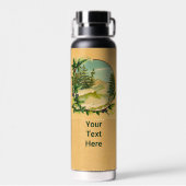 Ländliche Bergszene Trinkflasche (Rückseite)