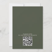 Ländliche Bergwaldhochzeit mit Budget-QR-Code Einladung (Rückseite)