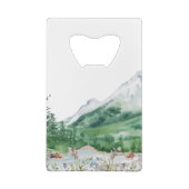 Ländliche Bergwildblume | Boho-Hochzeit Geldbeutel Flaschenöffner (Rückseite)