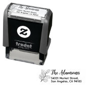 Ländliche Blätter und verzierte Rücksendeadresse Permastempel