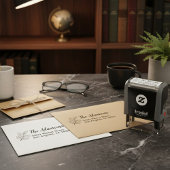 Ländliche Blätter und verzierte Rücksendeadresse Permastempel