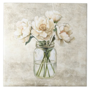 Ländliche Blumen in einer antiken Vase Fliese