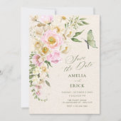 Ländliche Blumenästhetik Save The Date (Vorderseite)